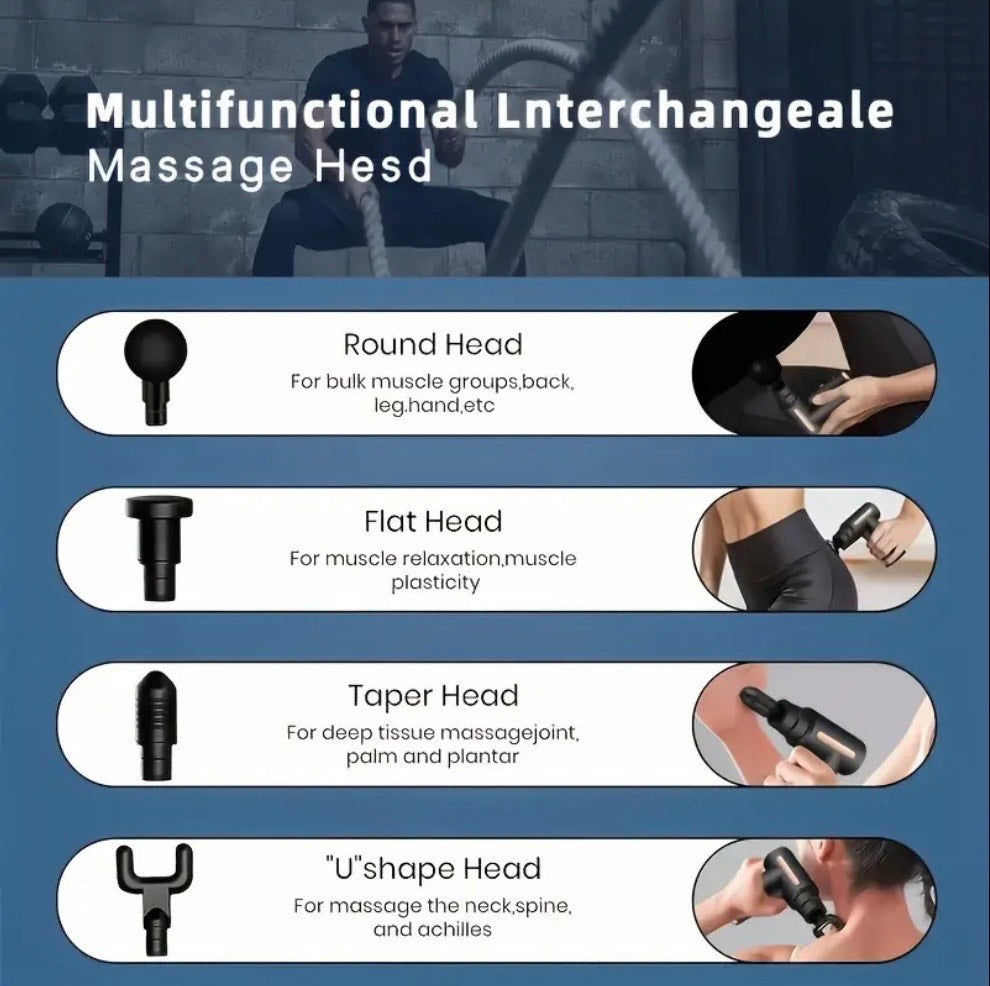 MASAJEADOR PARA RECUPERACION, CON CARGA USB, 6 NIVELES DE VELOCIDAD.
